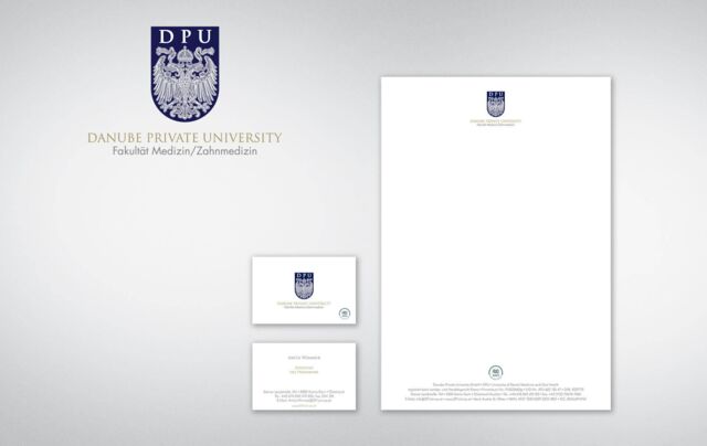 Danube Private University - Visitenkarten / Briefpapier